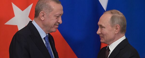 Президент РФ В. Путин встретился с президентом Турции Р. Эрдоганом - 俄罗斯卫星通讯社