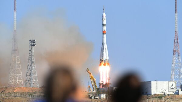 Запуск ракеты-носителя Союз-2.1а с пилотируемым кораблем Союз МС-14 - 俄罗斯卫星通讯社