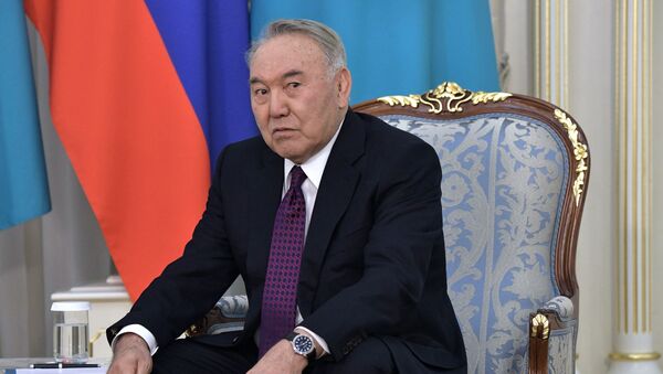 Нурсултан Назарбаев во время встречи с президентом РФ Владимиром Путиным - 俄羅斯衛星通訊社