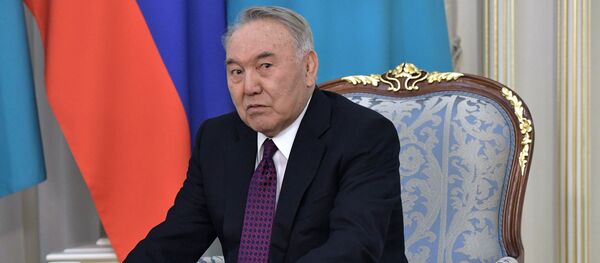 Нурсултан Назарбаев во время встречи с президентом РФ Владимиром Путиным - 俄罗斯卫星通讯社