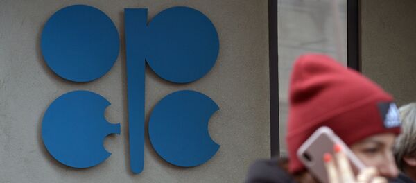 Логотип ОПЕК на здании, где расположена штаб-квартира Организации стран - экспортеров нефти (ОПЕК) в Вене.  - 俄羅斯衛星通訊社