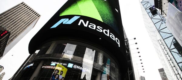 Информационная панель биржи NASDAQ - 俄罗斯卫星通讯社