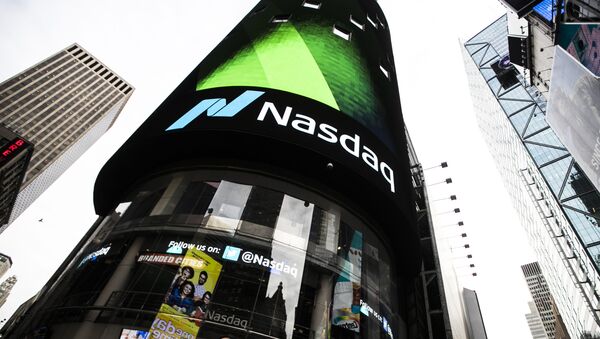 Информационная панель биржи NASDAQ - 俄罗斯卫星通讯社