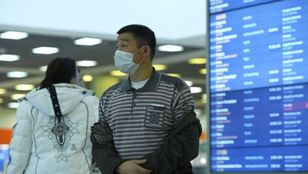 Пассажиры у электронного информационного табло в аэропорту Шереметьево - 俄羅斯衛星通訊社