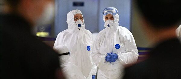 Медицинские работники в аэропорту Внуково - 俄羅斯衛星通訊社