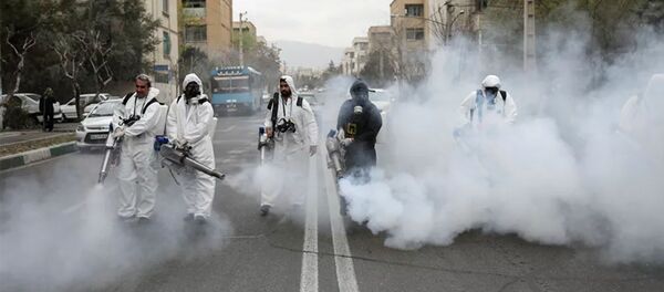 Дезинфекция улиц в Тегеране - 俄罗斯卫星通讯社