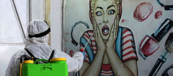 Дезинфекция в пригороде Багдада - 俄羅斯衛星通訊社