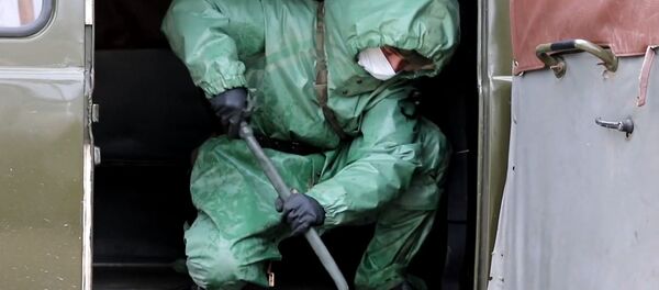 三防部队检查突发病毒传染威胁的准备情况 三防部队检查突发病毒传染威胁的准备情况 - 俄罗斯卫星通讯社