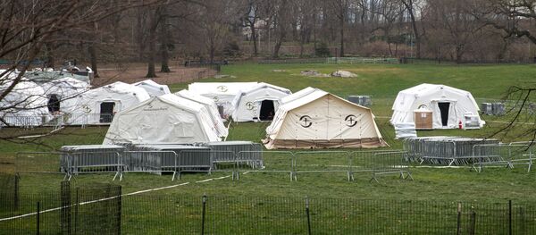 Полевой госпиталь Samaritan's Purse в Центральном парке Нью-Йорка.  - 俄罗斯卫星通讯社