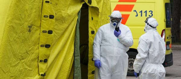 Мобильная лаборатория для сдачи анализов на коронавирус в Латвийском центре инфектологии в Риге - 俄罗斯卫星通讯社