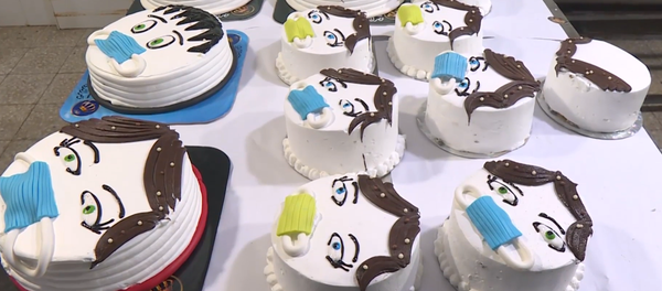 巴勒斯坦甜品师做出新冠病毒主题蛋糕   - 俄罗斯卫星通讯社