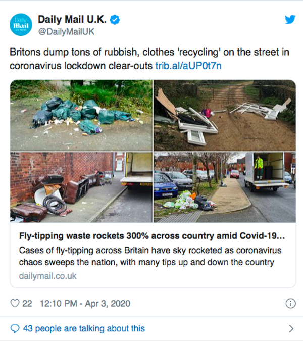 英國因冠狀病毒在公共場合留下數噸垃圾 英國因冠狀病毒在公共場合留下數噸垃圾 - 俄羅斯衛星通訊社