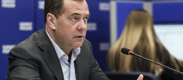 7 апреля 2020. Председатель Единой России, заместитель председателя Совета безопасности РФ Дмитрий Медведев проводит совещание с представителями региональных штабов партии Единая Россия в режиме видеоконференции. 7 апреля 2020. Председатель Единой России, заместитель председателя Совета безопасности РФ Дмитрий Медведев проводит совещание с представителями региональных штабов партии Единая Россия в режиме видеоконференции. - 俄罗斯卫星通讯社