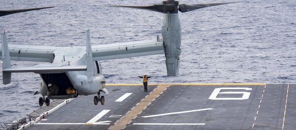 Взлетная палуба десантного корабля USS America (LHA 6). - 俄羅斯衛星通訊社