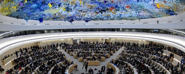 Заседание совета ООН по правам человека в Женеве Заседание совета ООН по правам человека в Женеве - 俄羅斯衛星通訊社
