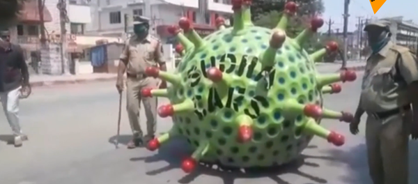 印度男子發明新冠病毒外形汽車 印度男子發明新冠病毒外形汽車 - 俄罗斯卫星通讯社