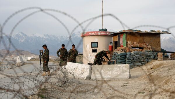 Афганские военные около тюрьмы Баграм - 俄罗斯卫星通讯社