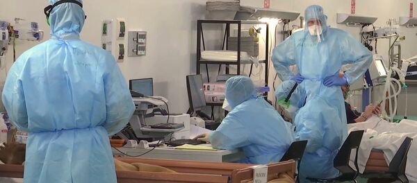 Российские военные врачи в полевом госпитале в Бергамо Российские военные врачи в полевом госпитале в Бергамо - 俄罗斯卫星通讯社