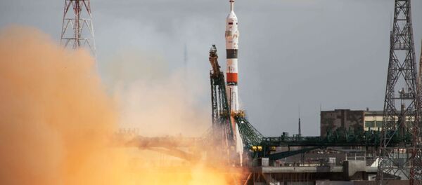 Запуск пилотируемого корабля Союз МС-16 с экипажем МКС-63 со стартовой площадки космодрома Байконур - 俄罗斯卫星通讯社