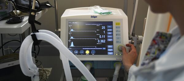 Аппарат для искусственной вентиляции легких в больнице РЖД-Медицина имени Н. А. Семашко в Москве - 俄罗斯卫星通讯社