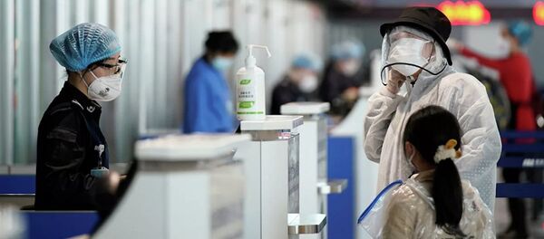 Пассажиры в международном аэропорту округа Ухань (Тяньхэ)  - 俄罗斯卫星通讯社