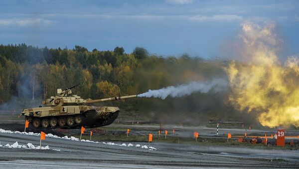 Танк Т-90А во время демонстрационных стрельб - 俄罗斯卫星通讯社