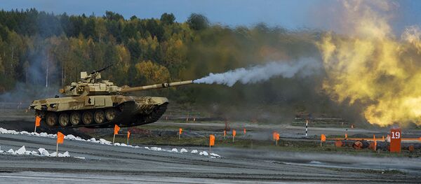 Танк Т-90А во время демонстрационных стрельб - 俄羅斯衛星通訊社
