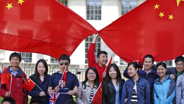 Китайские студенты в Лондоне - 俄罗斯卫星通讯社