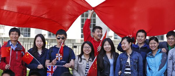 Китайские студенты в Лондоне - 俄罗斯卫星通讯社