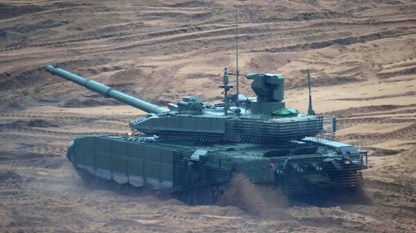 Танк Т-90М «Прорыв» на российско-белорусских учениях  - 俄罗斯卫星通讯社
