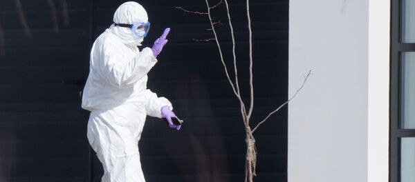 Врач медицинской скорой помощи возле больницы в Коммунарке Врач медицинской скорой помощи возле больницы в Коммунарке - 俄羅斯衛星通訊社