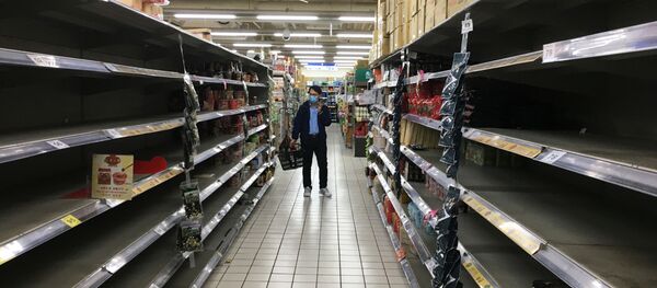 Пустые полки в Тайване в связи с коронавирусом - 俄罗斯卫星通讯社