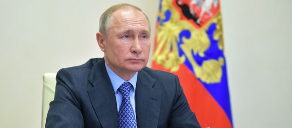 4 апреля 2020. Президент РФ Владимир Путин принимает участие в саммите Евразийского экономического союза (ЕАЭС), который проходит в формате видеоконференции.  - 俄罗斯卫星通讯社