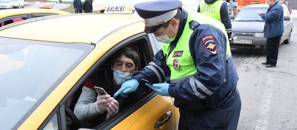 Проверка наличия цифровых пропусков на въезде в Москву - 俄罗斯卫星通讯社