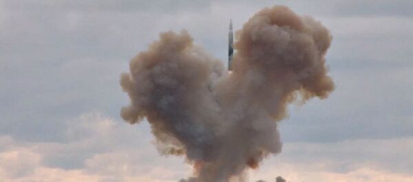 Испытание российского ракетного комплекса стратегического назначения с гиперзвуковым планирующим крылатым блоком.  - 俄罗斯卫星通讯社