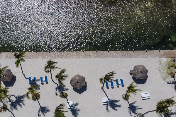 Вид на пустынный пляж во Флориде  - 俄罗斯卫星通讯社