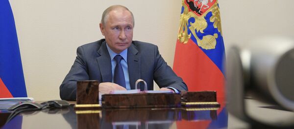 21 апреля 2020. Президент РФ В. Путин провел встречу с губернатором Приморского края О. Кожемяко - 俄羅斯衛星通訊社