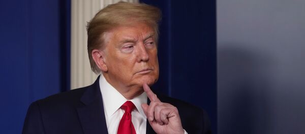 Президент США Дональд Трамп  во время ежедневного брифинга в Белом доме - 俄罗斯卫星通讯社