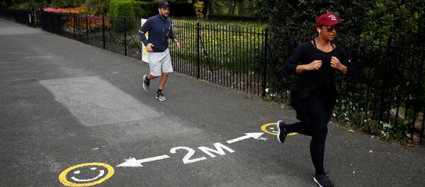 Маркер социальной дистанции в Дублине, Ирландия - 俄罗斯卫星通讯社