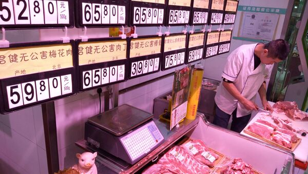 中国猪肉销售点 - 俄罗斯卫星通讯社