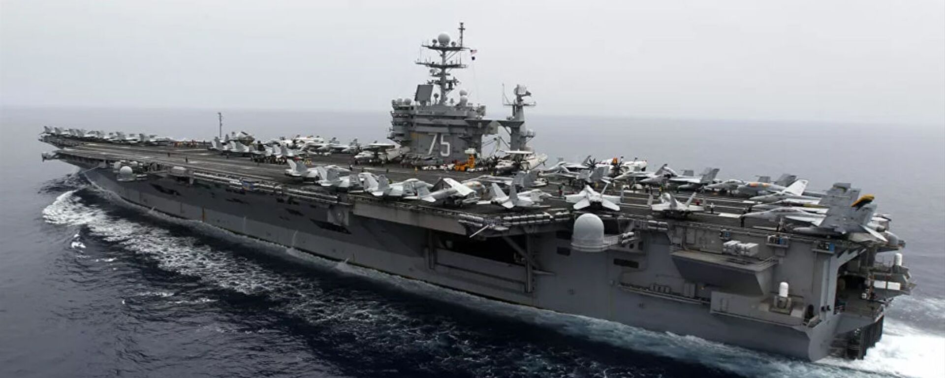 A general view shows the nuclear-powered aircraft carrier USS Harry S. Truman at an undisclosed position in the Mediterranean Sea, south of Sicily, Monday June 14, 2010 - 俄羅斯衛星通訊社, 1920, 20.01.2022