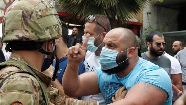 Столкновение демонстрантов и солдат в Бейруте, Ливан - 俄罗斯卫星通讯社