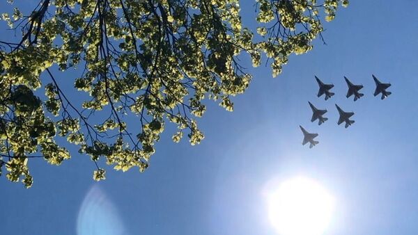 Coolest thing ever! US Navy Blue Angels and Air Force Thunderbirds flying over New York, New Jersey, Philadelphia - 俄罗斯卫星通讯社