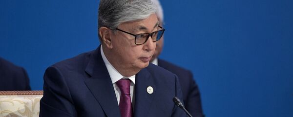 Президент Казахстана Касым-Жомарт Токаев Президент Казахстана Касым-Жомарт Токаев - 俄罗斯卫星通讯社