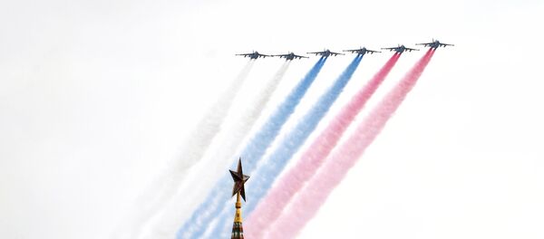 Репетиция воздушной части парада Победы в Москве - 俄羅斯衛星通訊社
