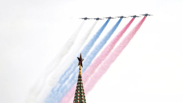 Репетиция воздушной части парада Победы в Москве - 俄羅斯衛星通訊社