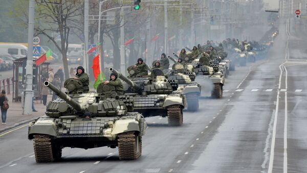 白俄罗斯参加胜利阅兵的官兵抵达俄罗斯Победы - 俄罗斯卫星通讯社