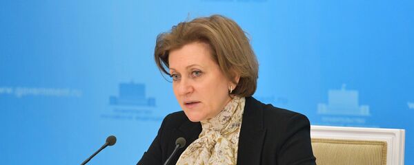 Главный государственный санитарный врач РФ Анна Попова во время брифинга в Доме правительства РФ - 俄罗斯卫星通讯社