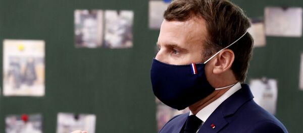 时尚又实用：马克龙展示新款防护口罩 - 俄罗斯卫星通讯社