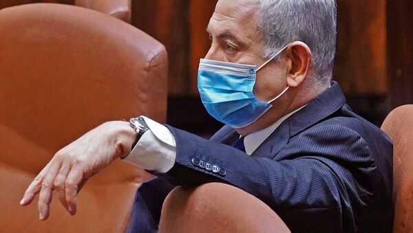 Премьер-министр Израиля Биньямин Нетаньяху на сессии парламента  - 俄羅斯衛星通訊社